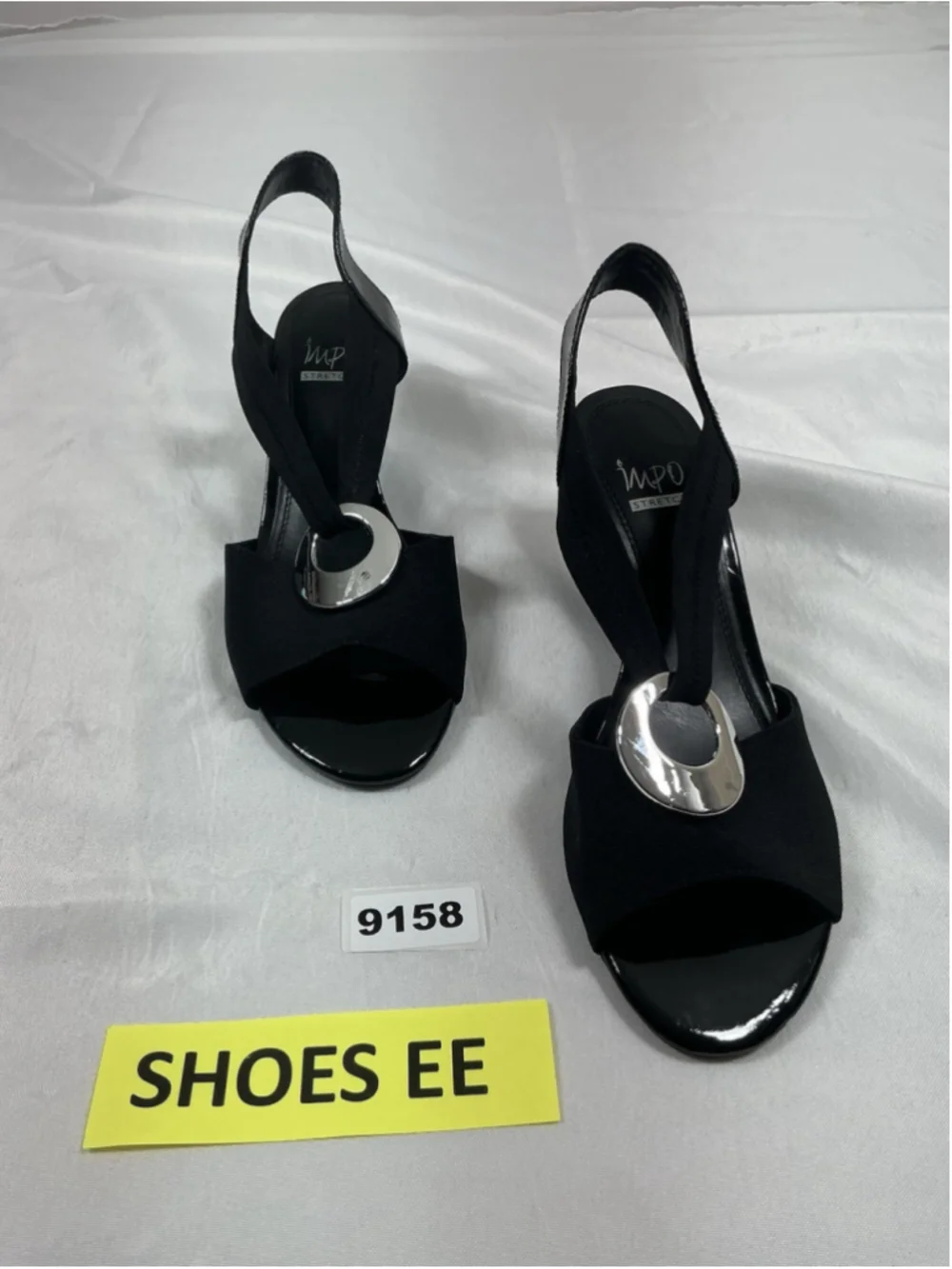 Womans IMPO Vivette Slingback Wedge Sandals Size 8.5 M Black
